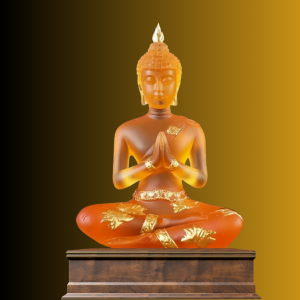 Bouddha orange et or