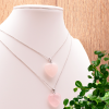 PENDENTIF CŒUR EN QUARTZ ROSE – Image 4