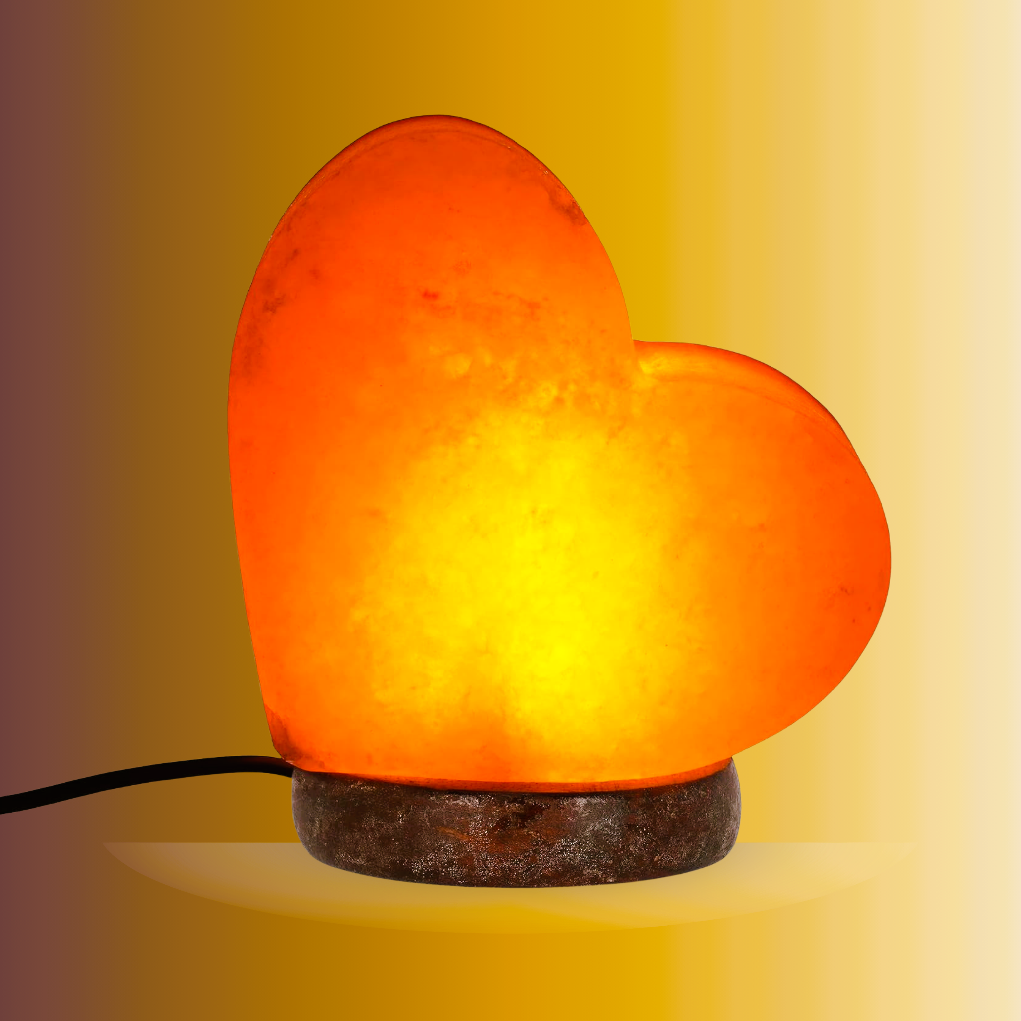 Lampe en sel rose CŒUR