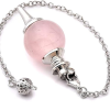 Pendule divinatoire en quartz rose