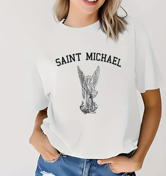 Tee Shirt SAINT MICHEL archange - femme, manches courtes
