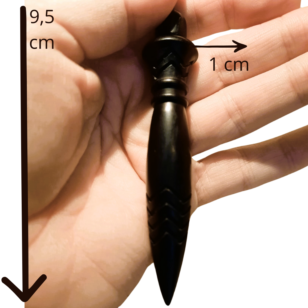 PENDULE DE THOT EN EBENE PLOMBE (professionnels) – Image 2