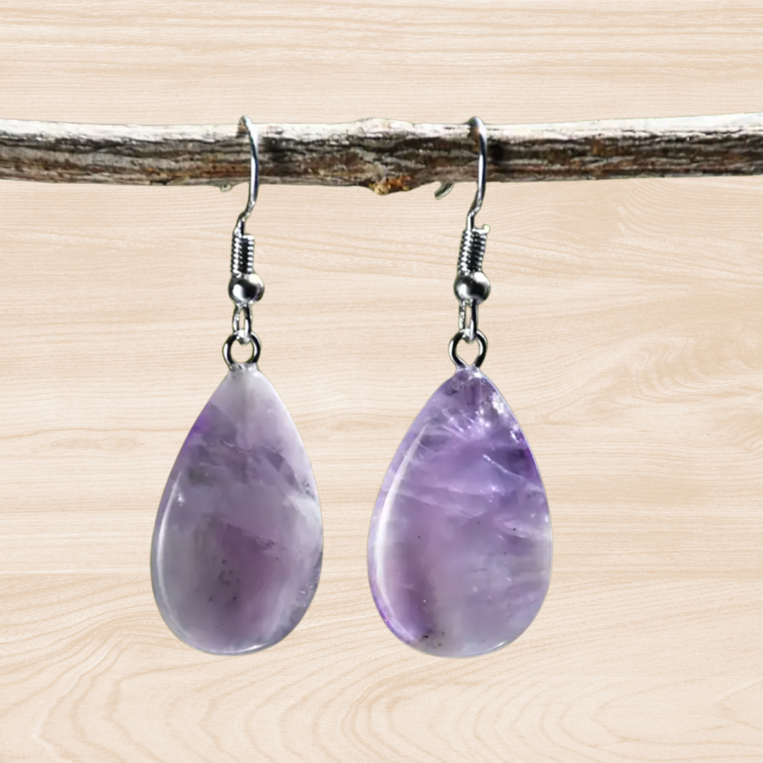 BOUCLES D’OREILLES en améthyste