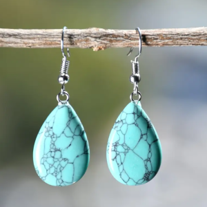 BOUCLES D’OREILLES en turquoise
