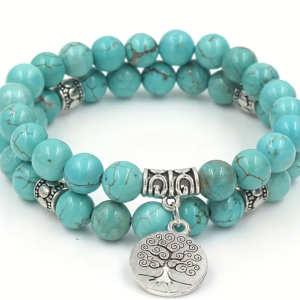 BRACELET EN TURQUOISE (pierres naturelles)