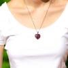 PENDENTIF CŒUR EN AMETHYSTE - chakra du 3ème œil – Image 2