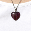 PENDENTIF CŒUR EN AMETHYSTE - chakra du 3ème œil