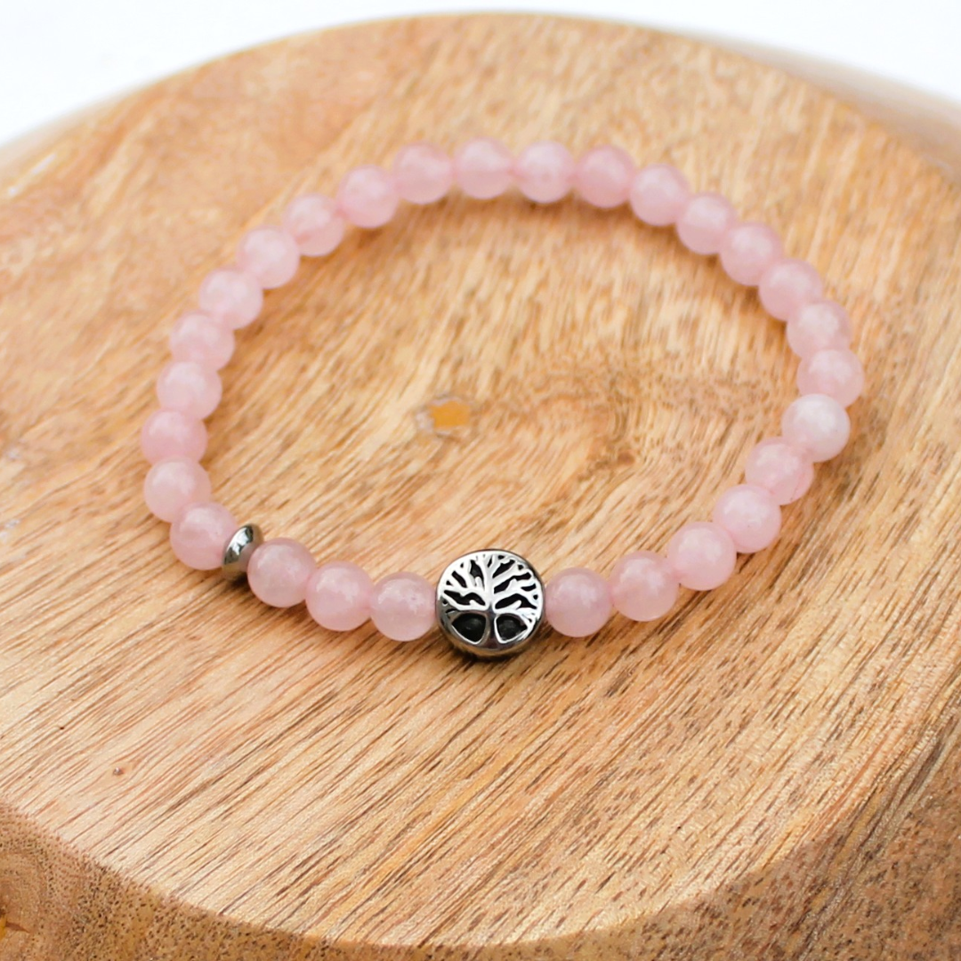 BRACELET en QUARTZ ROSE -