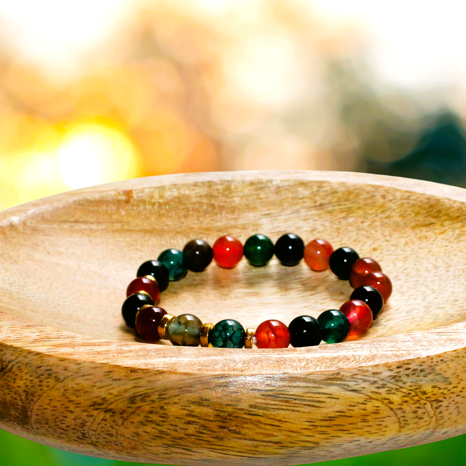 BRACELET EN TOURMALINE MULTICOLORE – guérison & sérénité