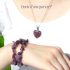 PENDENTIF CŒUR EN AMETHYSTE - chakra du 3ème œil – Image 3