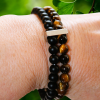 BRACELET en ONYX & ŒIL DE TIGRE  - confiance & protection – Image 2