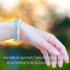 BRACELET EN AIGUE MARINE – chakra de la gorge – Image 2