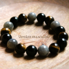 BRACELET : TOURMALINE, LABRADORITE, ŒIL de TIGRE - absorption des ondes négatives & défense - pour femme – Image 5