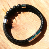 BRACELET en ONYX & CUIR - pour homme – Image 2