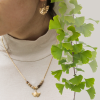 Collier FEUILLE DE GINGKO - perles de jaspe – Image 3