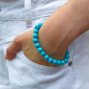 BRACELET MINCEUR EN HAWLITE bleue