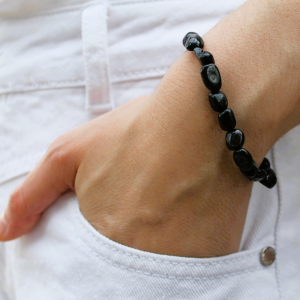 BRACELET en HYPERSTENE (centrage, dynamisme)