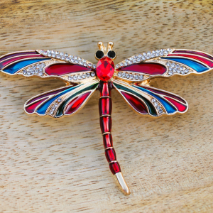 BROCHE LIBELLULE Rouge (vitalité, amour, sexualité)