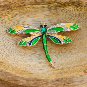 BROCHE LIBELLULE Verte (guérison de l'âme et du corps)