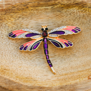 BROCHE LIBELLULE Violette (changement au plan spirituel et évolution)