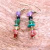 Boucles d'oreilles 7 chakras en pierres naturelles