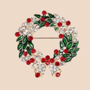 BROCHE COURONNE DE NOEL