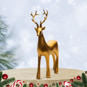 CERF DORE - décoration de Noël