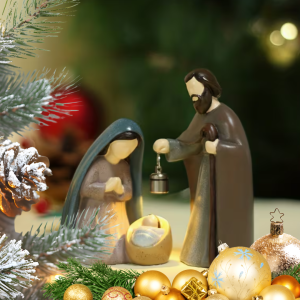 CRECHE DE NOËL - mini-crèche de 3 petits personnages