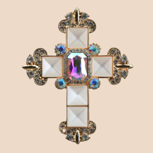 BROCHE CROIX TRES PRECIEUSE