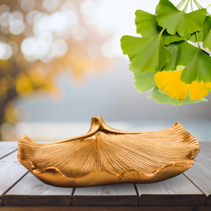 FEUILLE DE GINGKO - vide poche, décoration