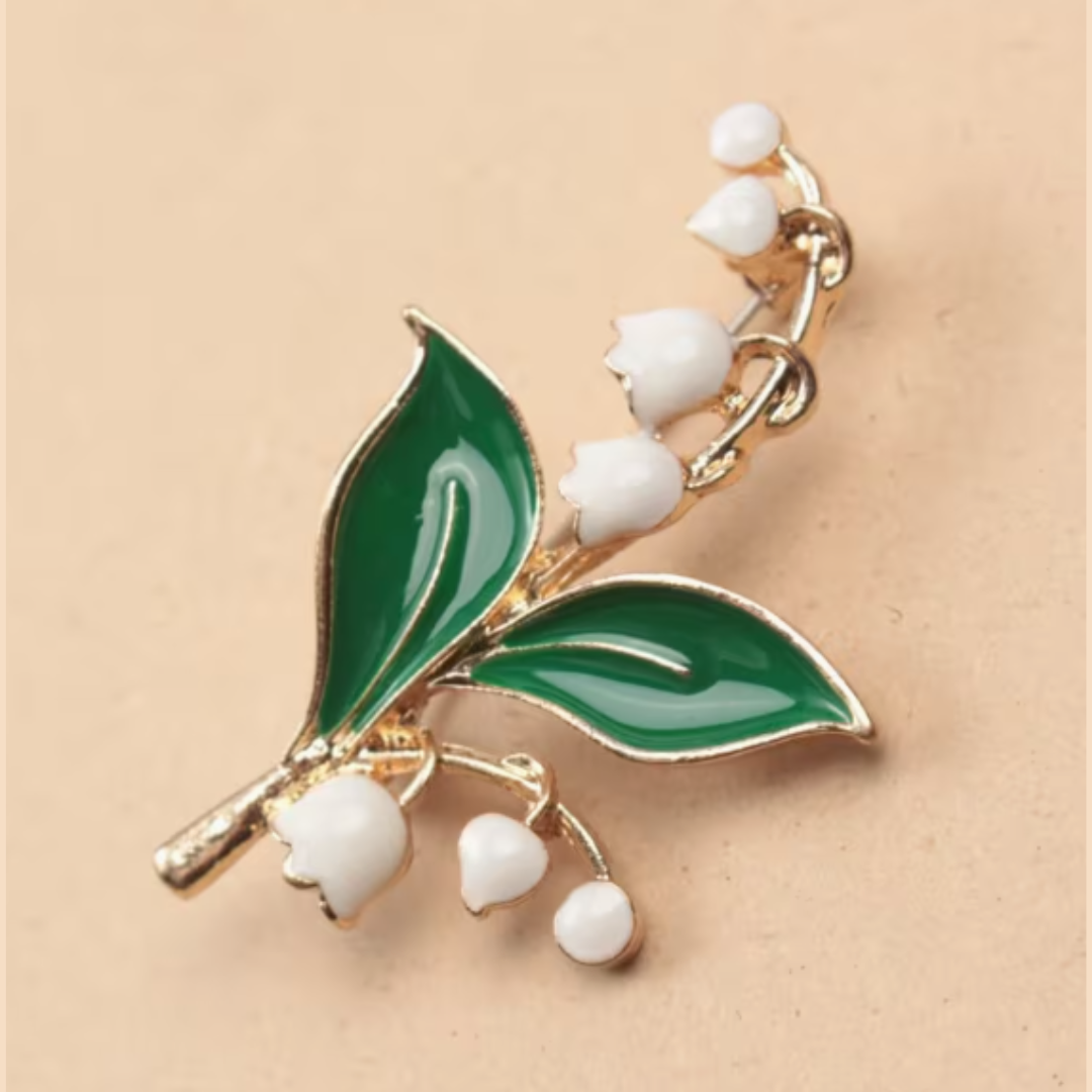 BROCHE motif floral : MUGUET