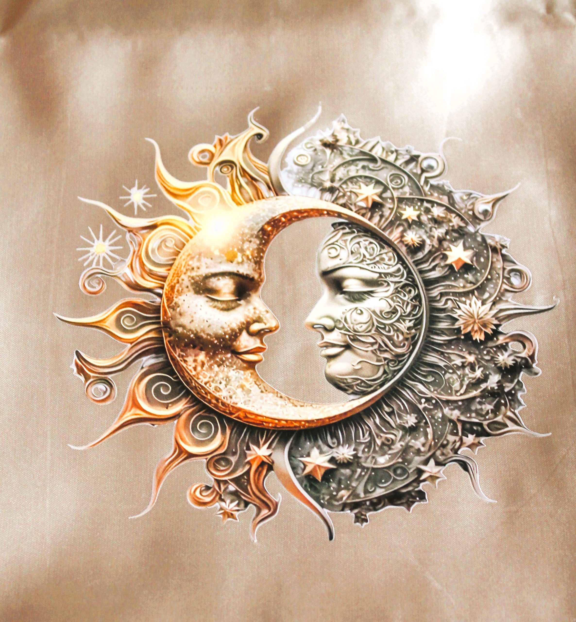 NAPPE DE VOYANCE - lune & soleil, rêve de satin