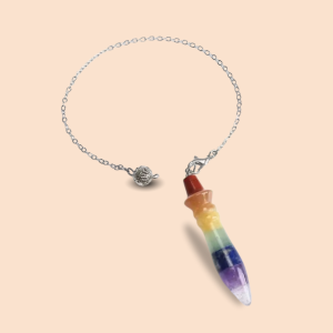 PENDULE en CRISTAL COLORE - couleurs des chakras