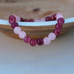 BRACELET en QUARTZ ROSE