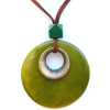 COLLIER ETHNIQUE - vert et cuivre