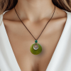 COLLIER ETHNIQUE - vert et cuivre – Image 3