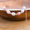 BRACELET en nacre - perles roses, blanches et bronze – Image 5