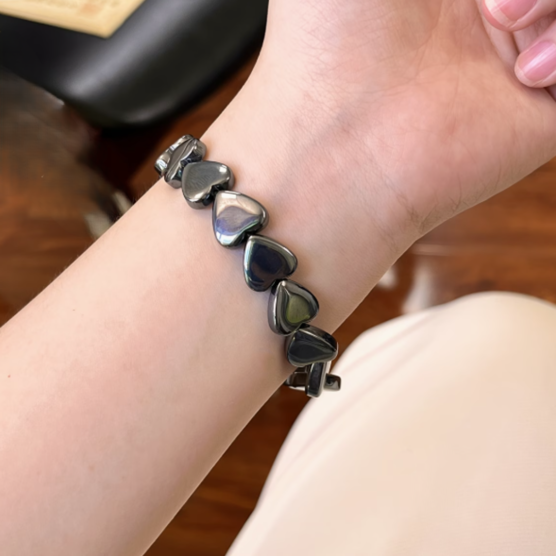 BRACELET CŒUR EN HEMATITE – Image 4