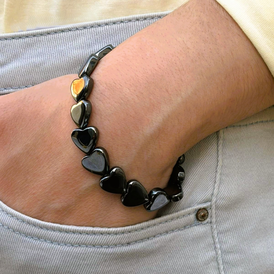 BRACELET CŒUR EN HEMATITE – Image 2