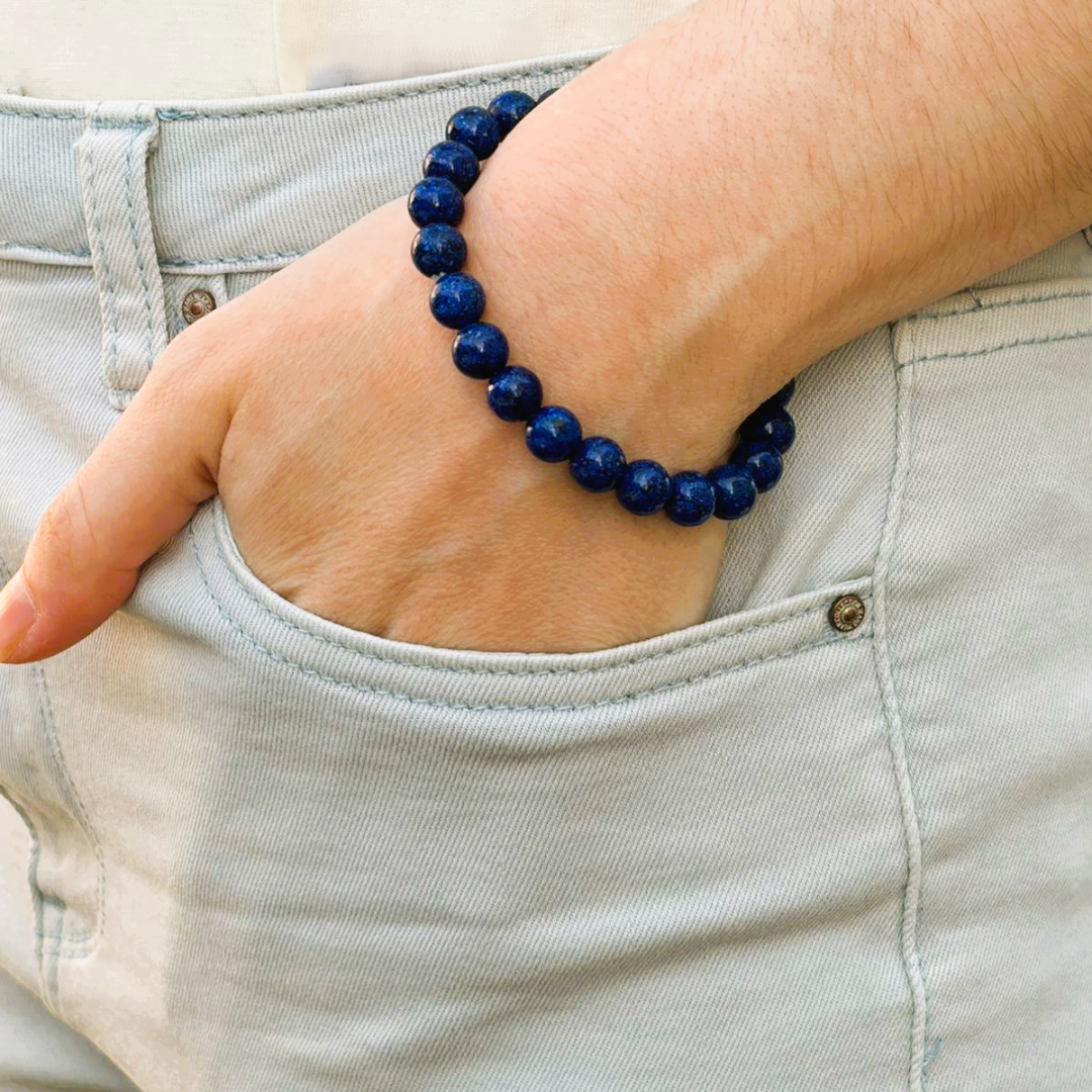 BRACELET en LAPIS LAZULI – protection & communication – Image 3