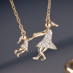 PENDENTIF mère et fille qui dansent